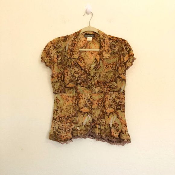 Vintage Robert Louis Snake Skin Print Skirt Set - Picture 2 of 7